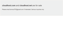Tablet Screenshot of cloudhost.com